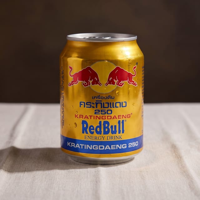 Asian Red Bull Drink.
