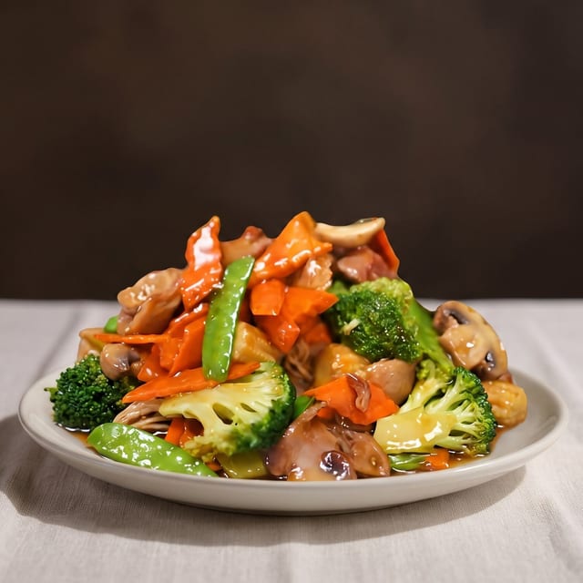 Roast Pork Pan-Fried Noodles.