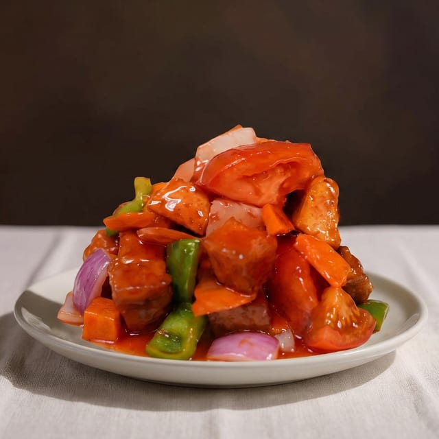 Stir-Fried Sweet-Sour Tofu.