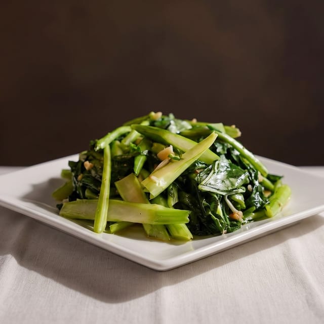 Chinese Broccoli Stir-Fried with Fresh Garlic.