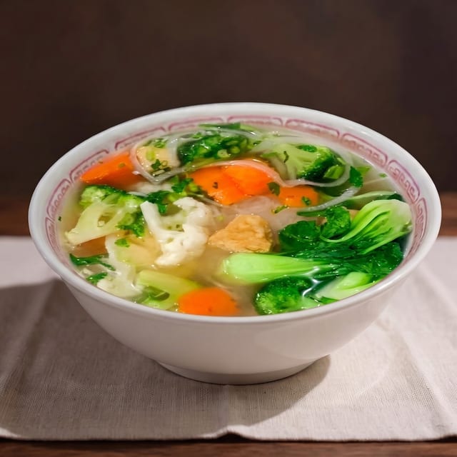 Vegetable Pho Noodle Soup.
