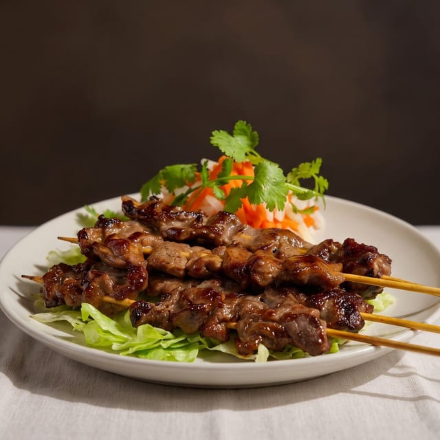 Beef Shish-Kebab on Sticks.