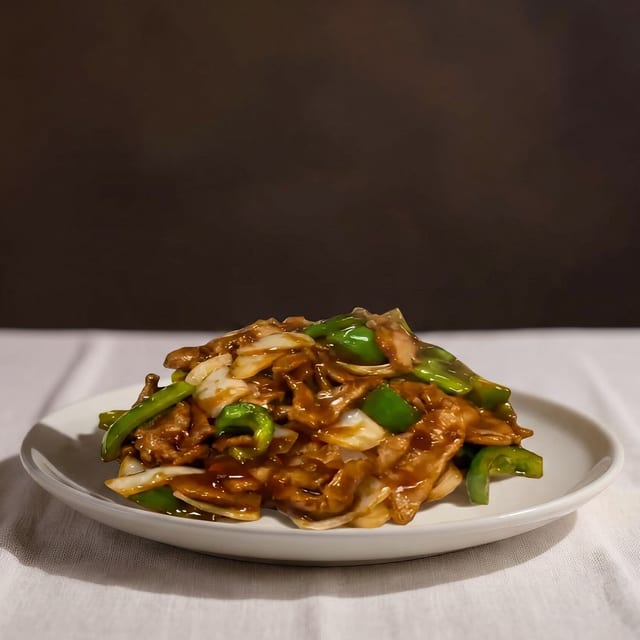 Beef, Green Pepper & Onion.