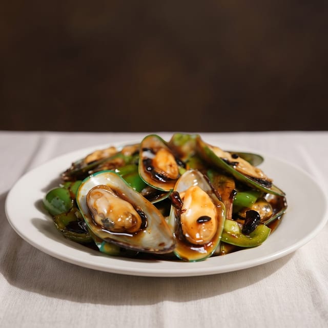 Mussels with Black Bean Sauce.